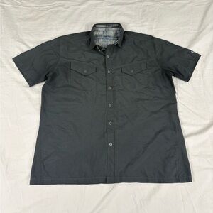 Kuhl Mountain Grown Mens Dark Gray S/S Outdoors Button Up Shirt XL